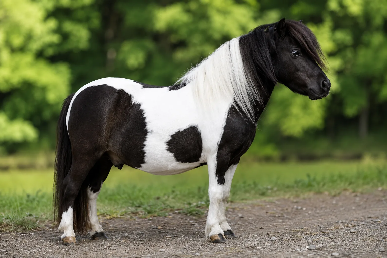 Adaev horse with a grey coat, highlighting its robustness and hard hooves