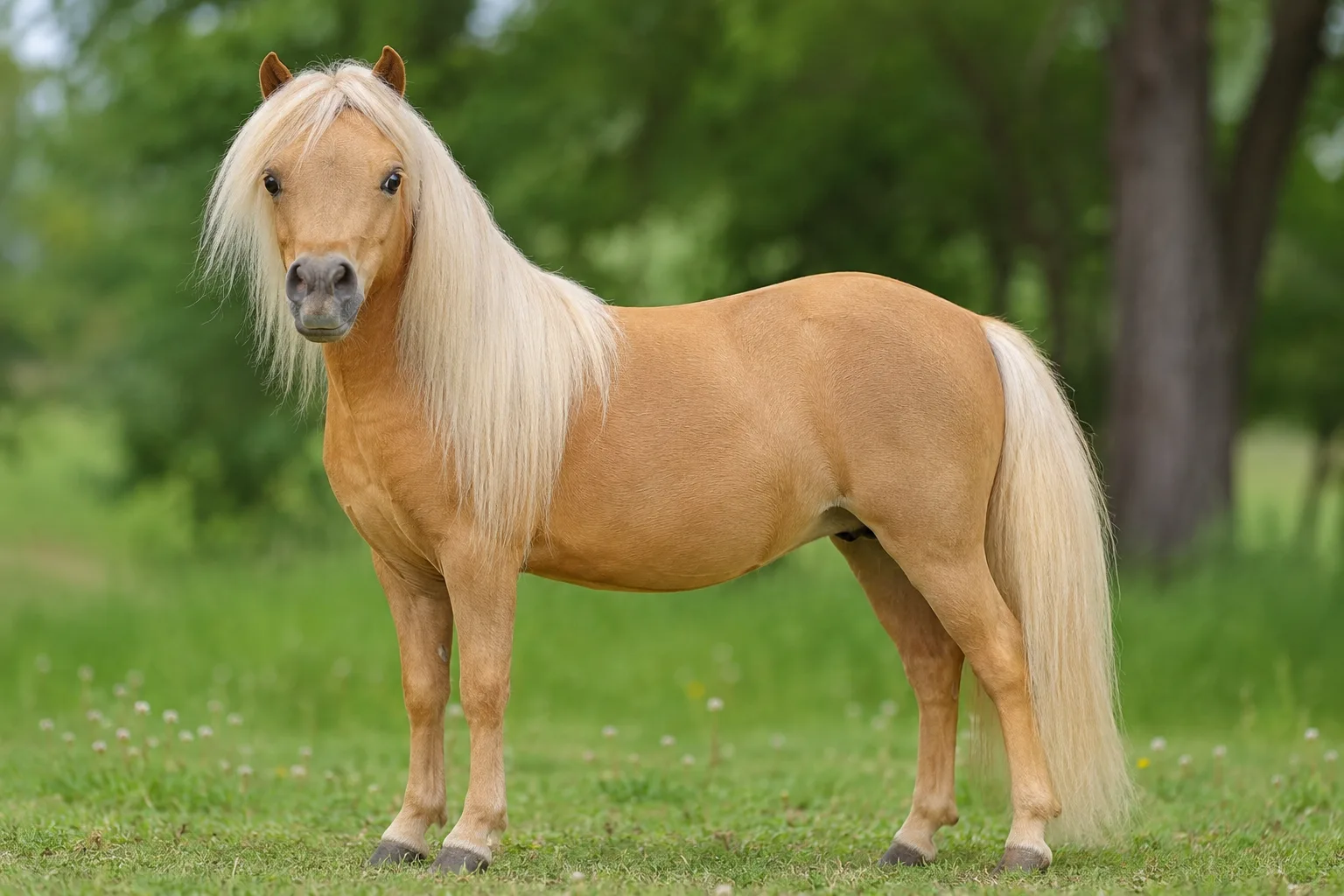 Pinto American Shetland Pony, highlighting its distinctive markings and mane.