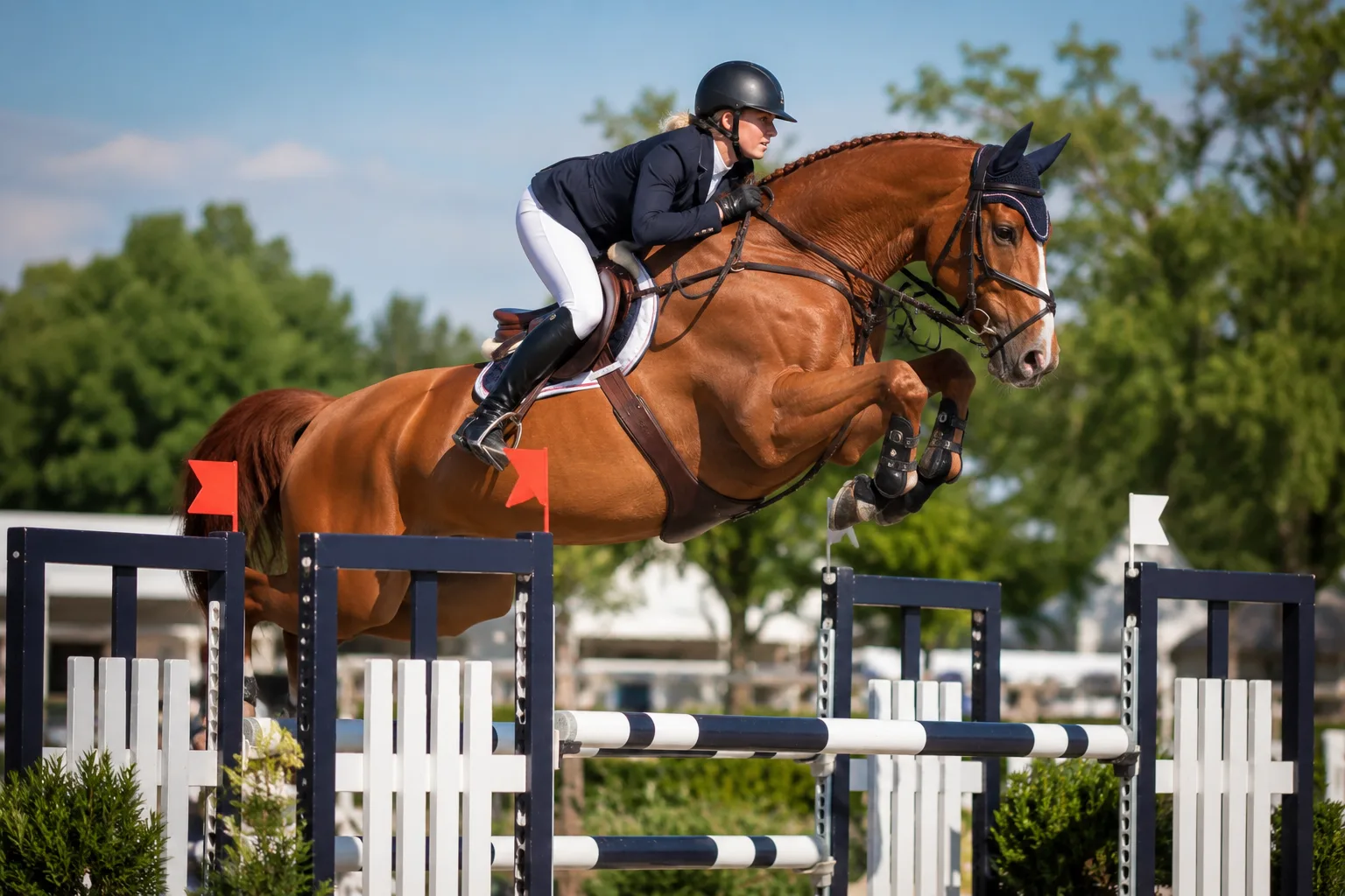 Sardinian Anglo-Arab at full gallop in a field, illustrating its power and agility.