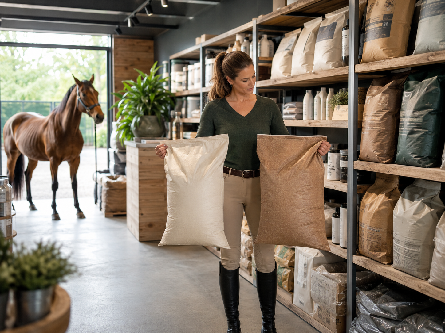 Luzerne : analyse d'aliment pour cheval, lecture d'étiquette, gestion de ration et comparaison de produits. Analyse intelligente de l'alimentation du cheval avec Equio.