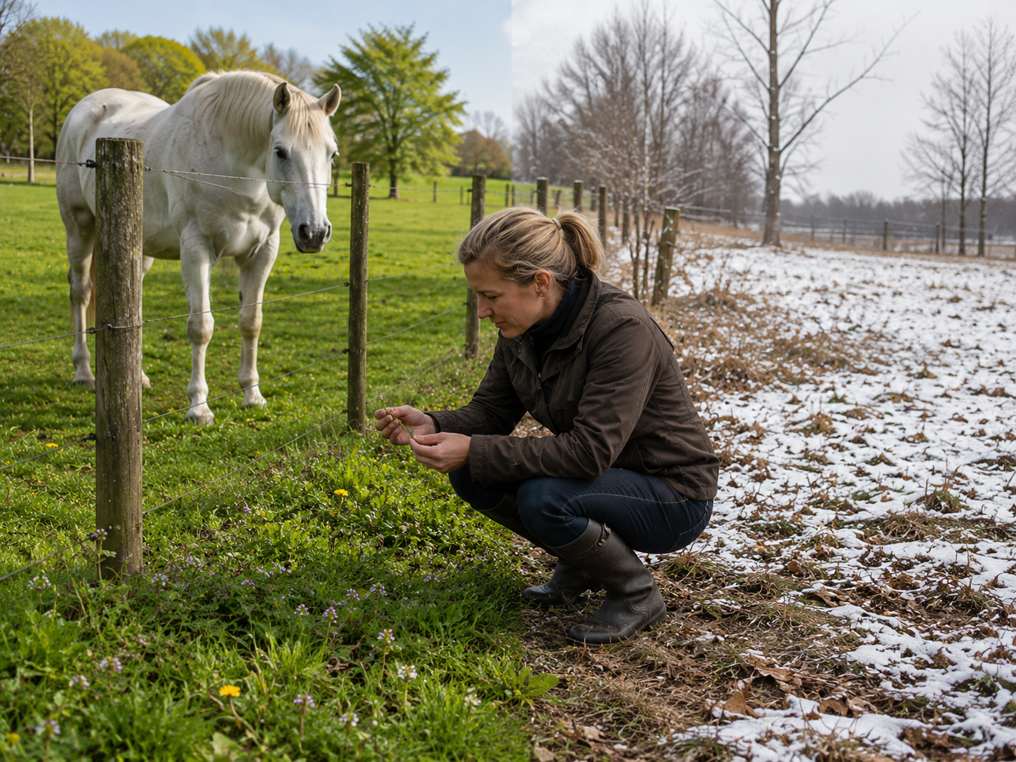 Tulipe : reconnaissance de plante toxique au pré, observation du contexte de pâture et gestion des risques. Application mobile Equio pour identifier les plantes toxiques au cheval.
